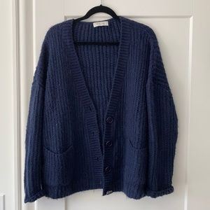 Chunky Sweater in Navy by OLIVE Clothing